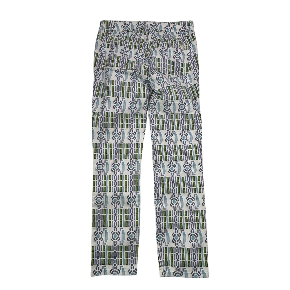Tory Burch Printed Women's Size 28 Geometric Pattern Skinny Jeans 27" Inseam - Picture 16 of 16